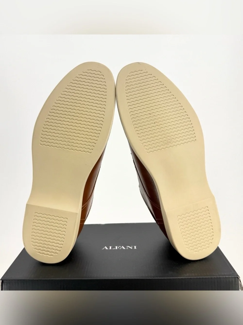 Alfani Theo Cap Toe Derby Mens Dress Shoes Tan Size 13 Memory Foam New In Box